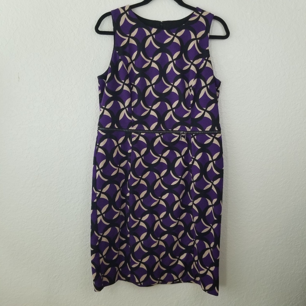 JONES WEAR DRESS retro style size 12 Purple